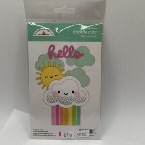Doodlebug Design Inc Stand Alone Doodle Cuts Hello Sunshine Clouds Sun Rainbow